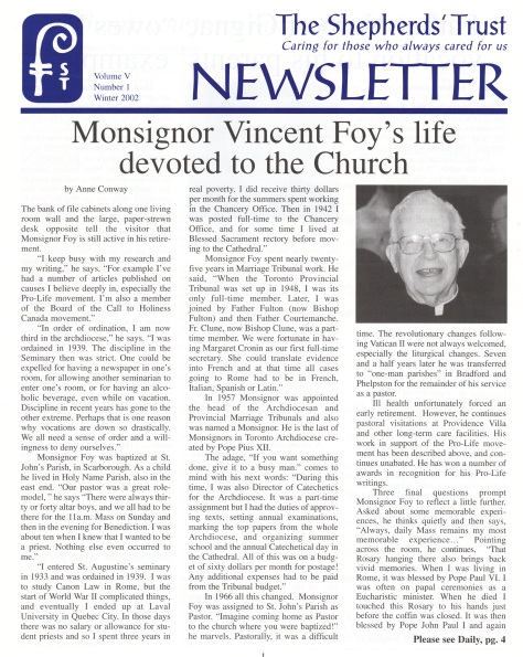 2002 Shepherd's Trust Newsletter